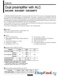 Datasheet BA3308 manufacturer Rohm